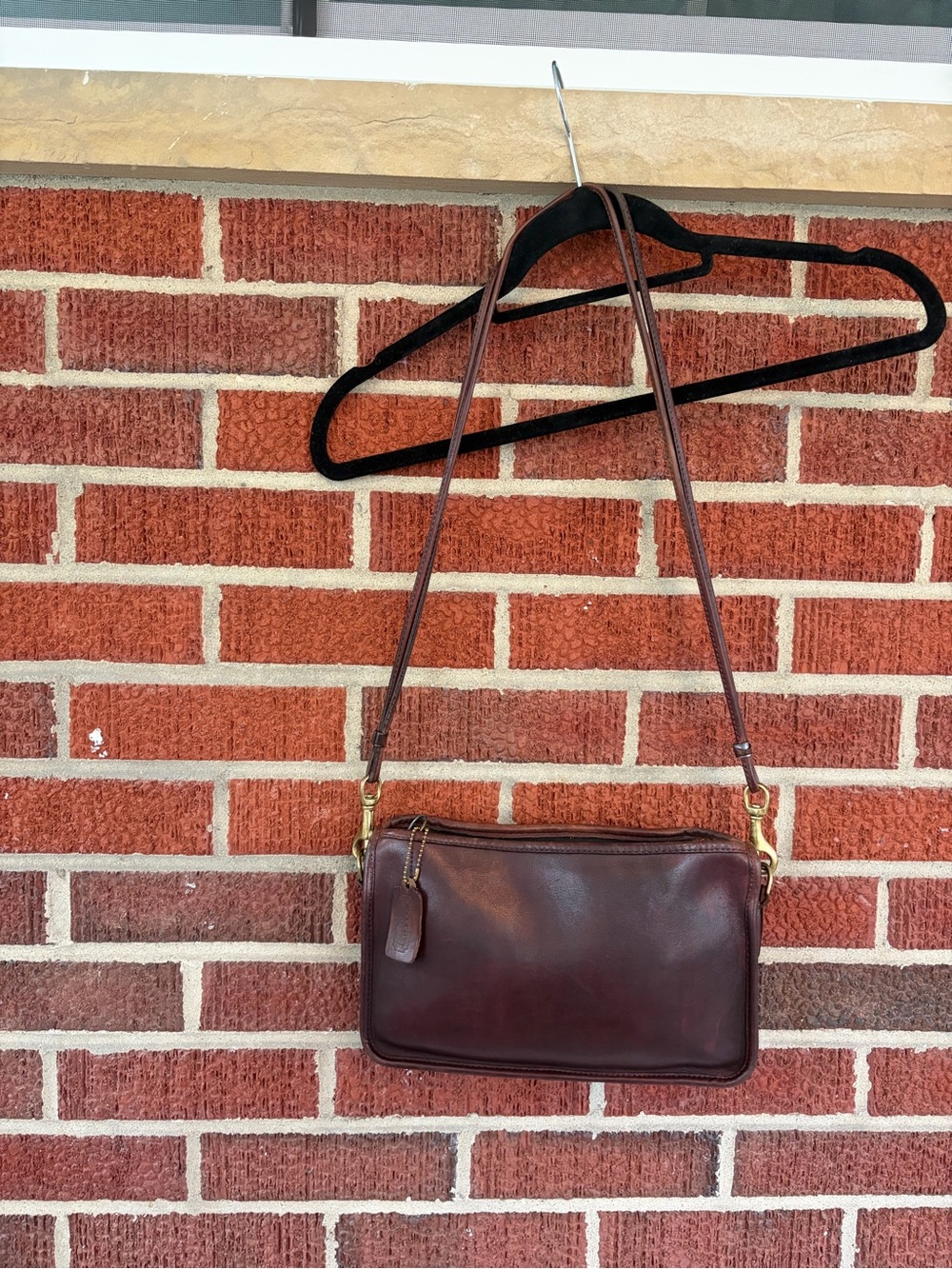 Vintage Burgundy Leather Coach Bag